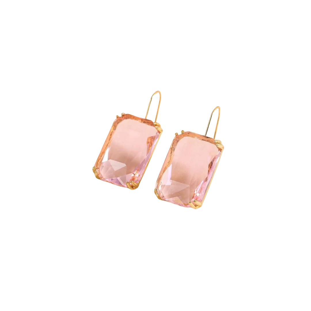 Pink Stone Earrings