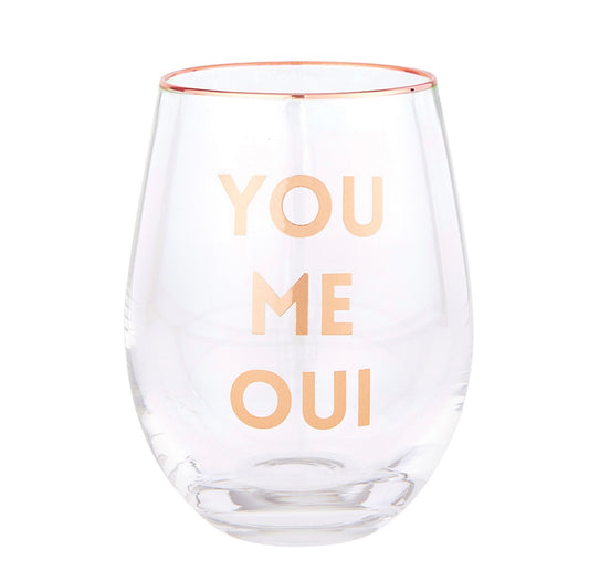 You Me Oui Wine Glass