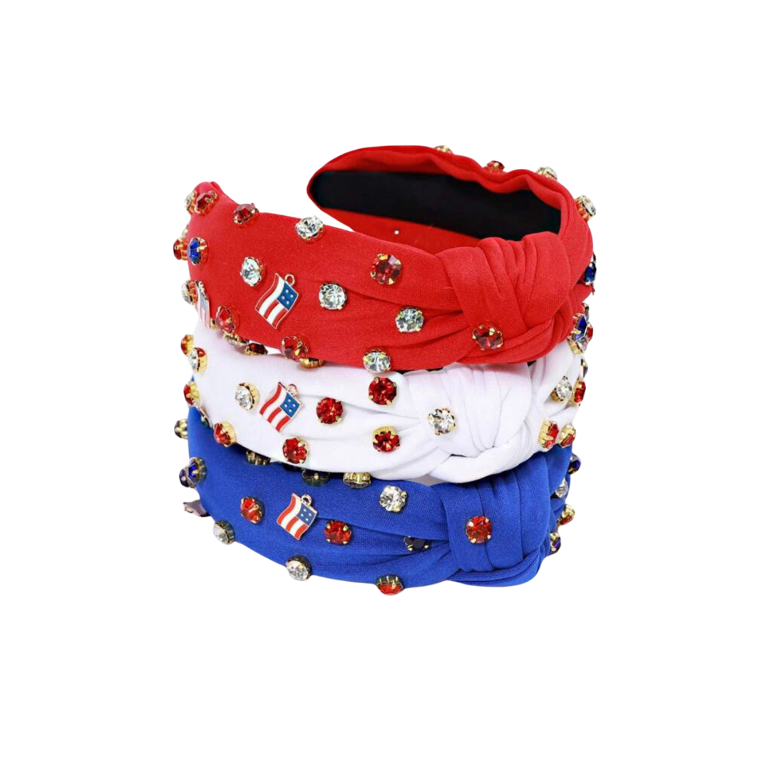 Stars & Stripes Headband - Blue