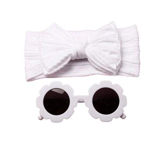 Sunnies & Bow - White