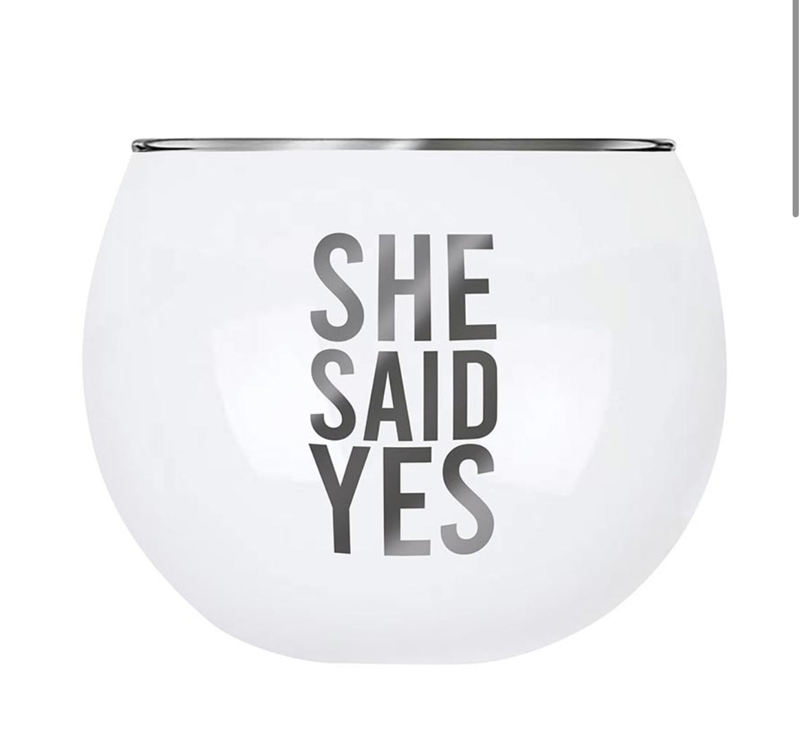 She Said Yes Cocktail Glass