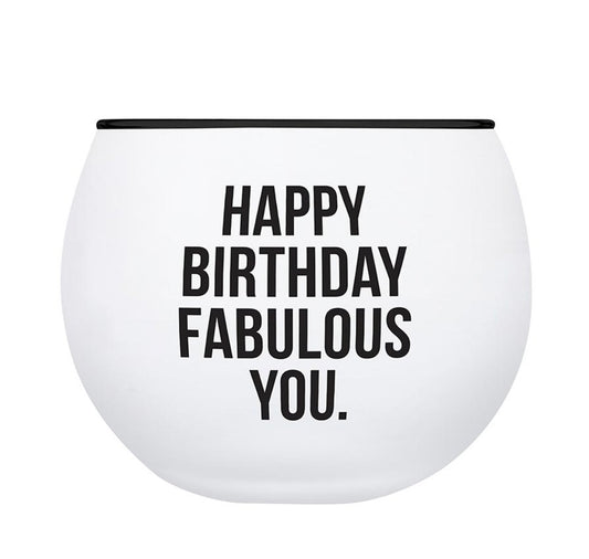 Happy Birthday Cocktail Glass