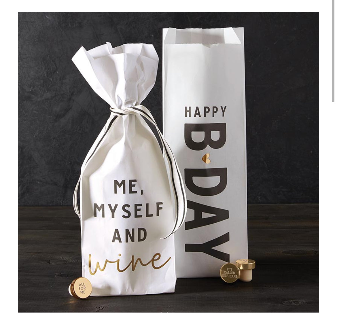 Party Paper Wine Gift Bags - 6pk