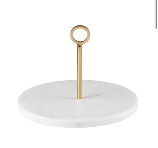 Marble Server with Brass Handle