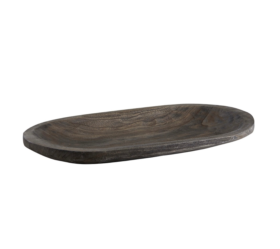 Paulownia Wood Platter - Charcoal