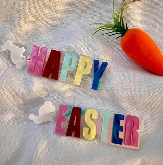 Happy Easter & Bunny Earrings