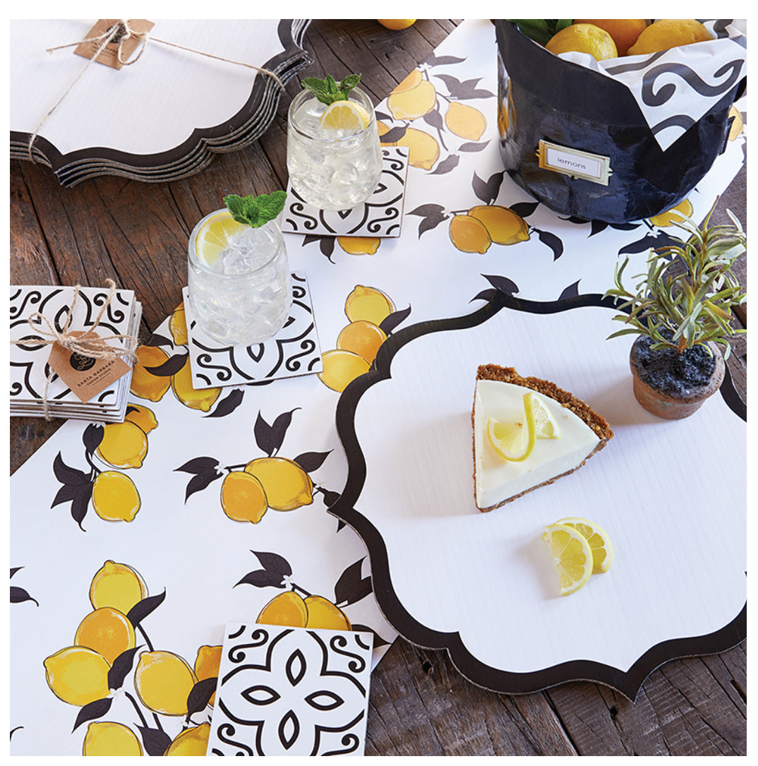 Kraft Paper Table Runner - Lemons