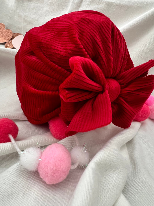 Baby Bow Hat - Red