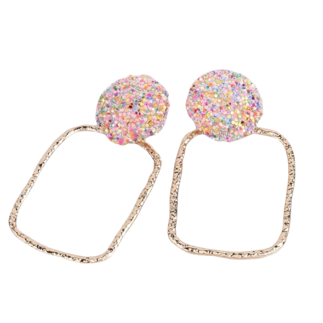 Sprinkle & Gold Dangle Earrings