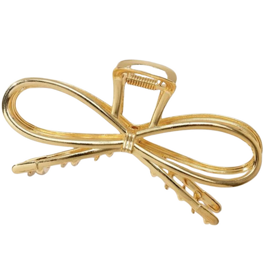 Claw Clip - Gold Bow