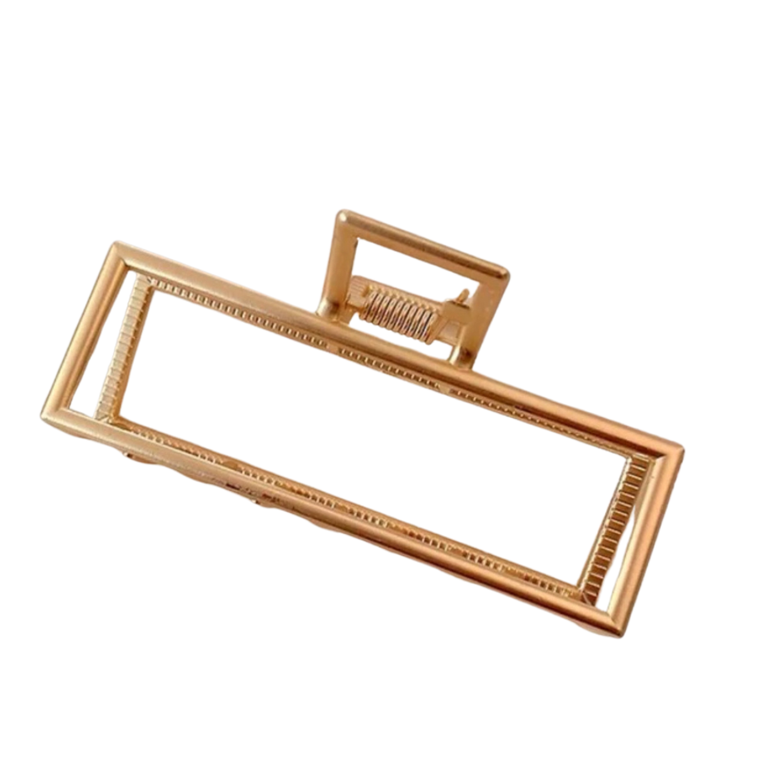 Claw Clip - Gold Geometric