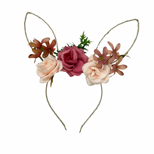 Bunny Ears Headband - Pink Florals