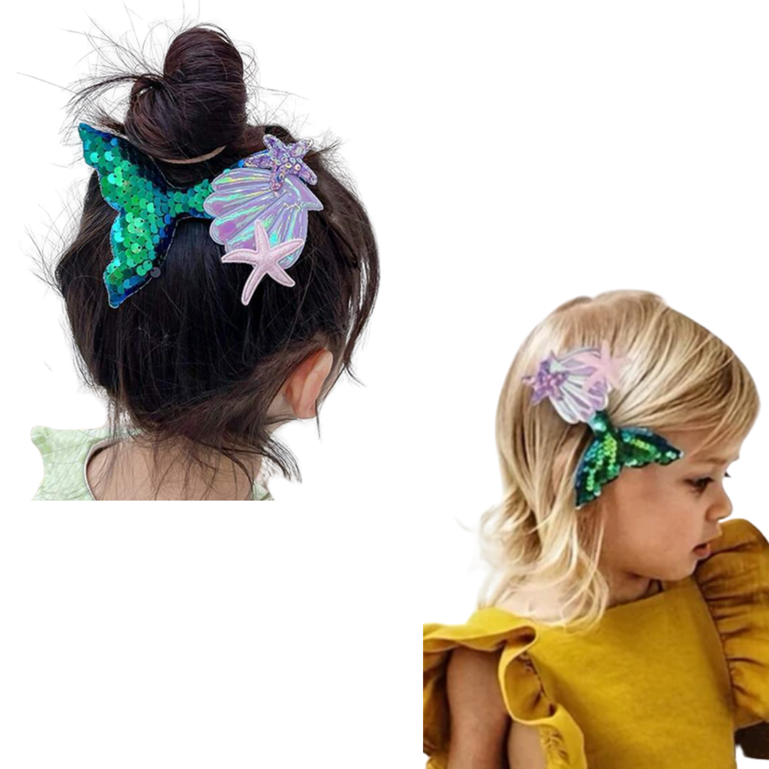 Mermaid Tail Little Bow Clip - 1pk