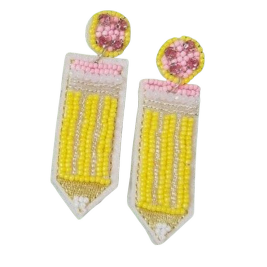 Pencil Beaded Earrings