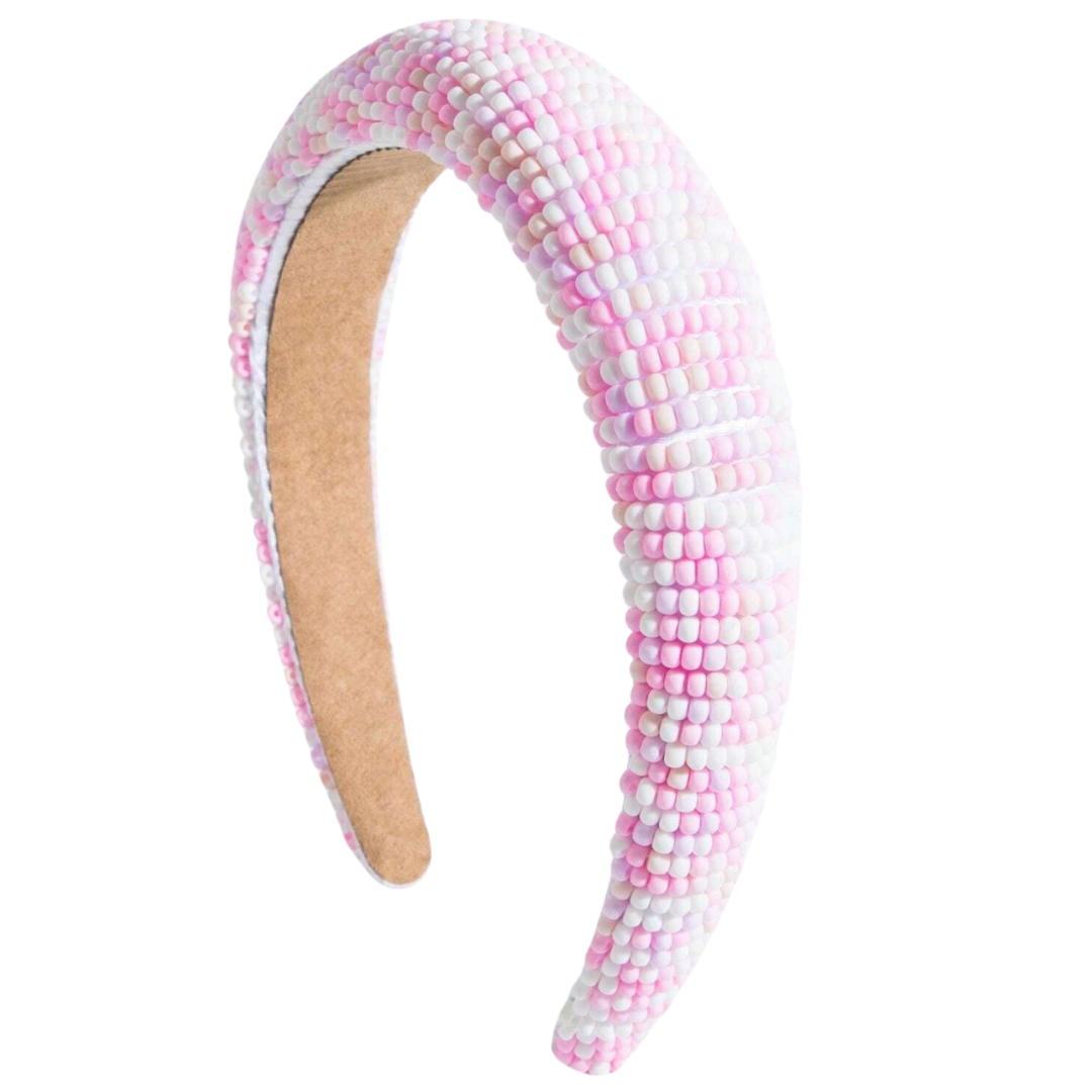 Ombre Beaded Headband - Pink