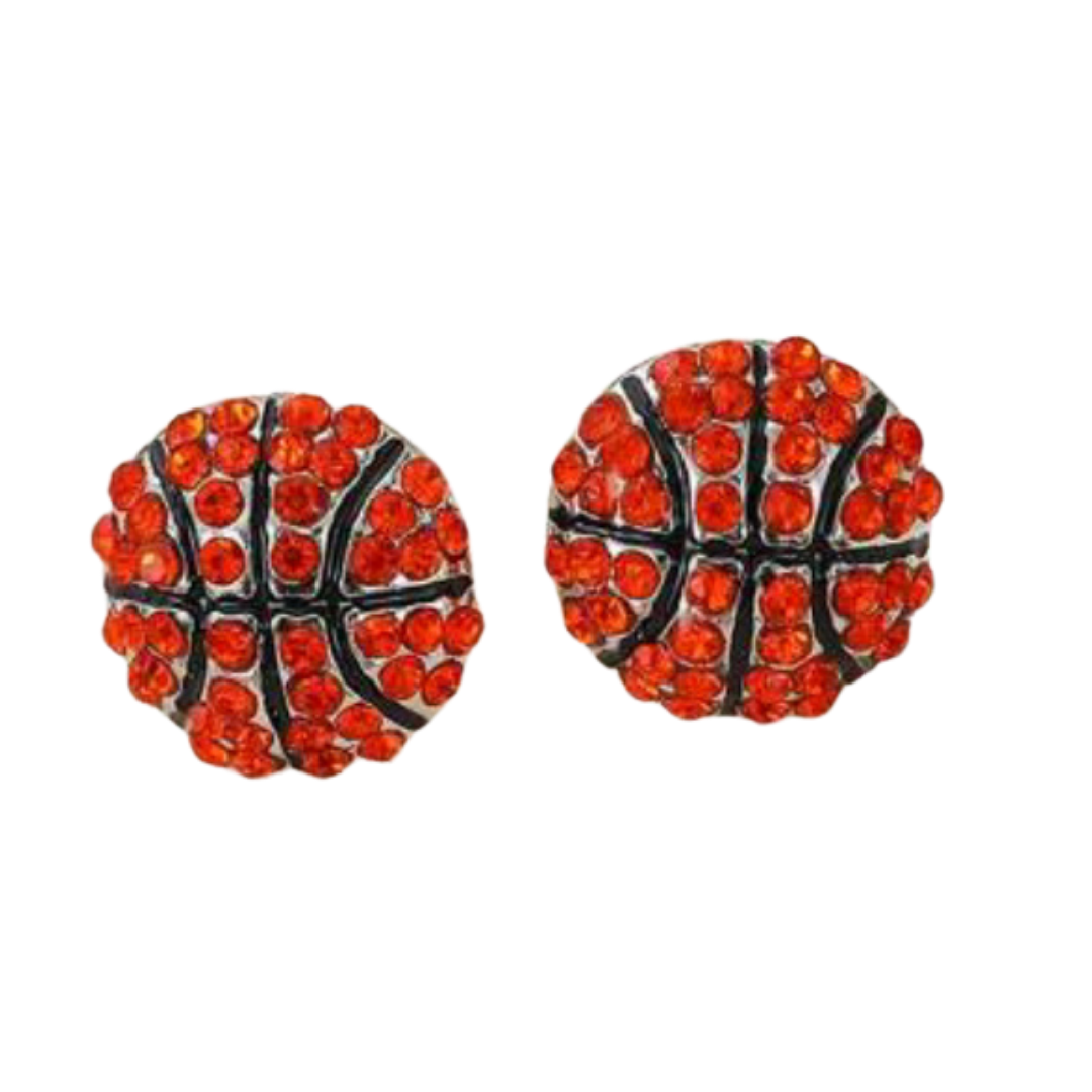 sprinkledash Sports - Basketball Earrings - Sparkle Baller