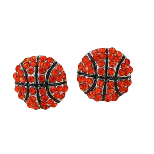 sprinkledash Sports - Basketball Earrings - Sparkle Baller