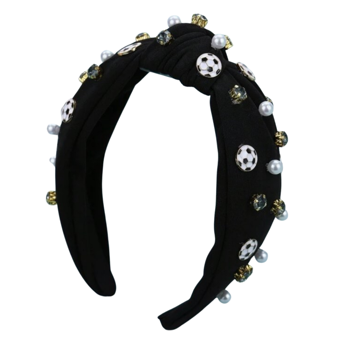 sprinkledash Sports - Soccer Sparkle & Pearl - Black