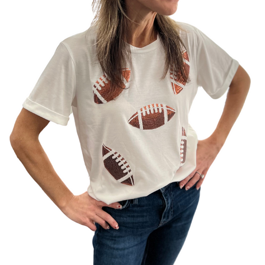 sprinkledash Sports - Football Fumble Sequin Shirt