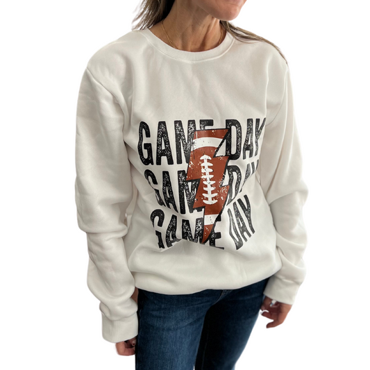 sprinkledash Sports - Football Game Day Bolt Sweatshirt