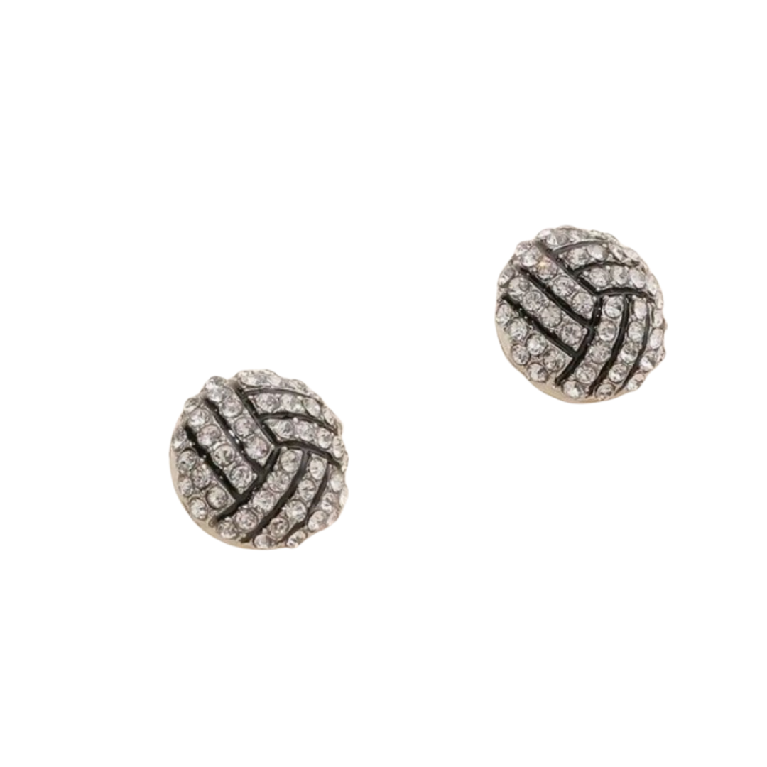 sprinkledash Sports - Volleyball Earrings - Sparkle Stud