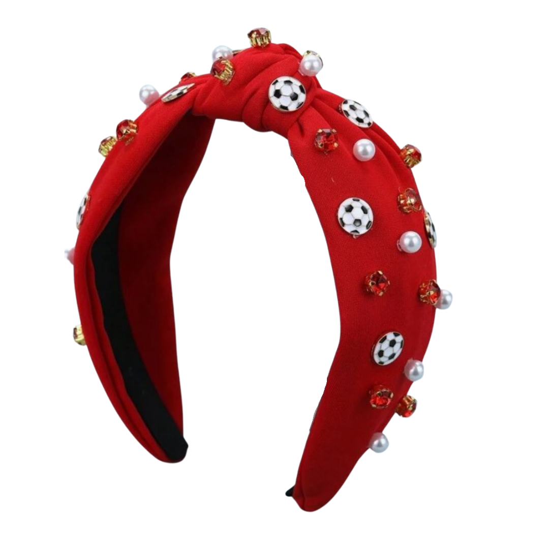 sprinkledash Sports - Soccer Sparkle & Pearl - Red