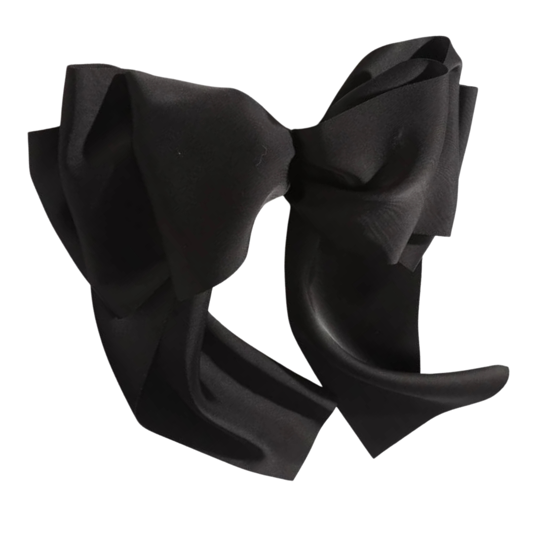 Oversized Black Bow Clip