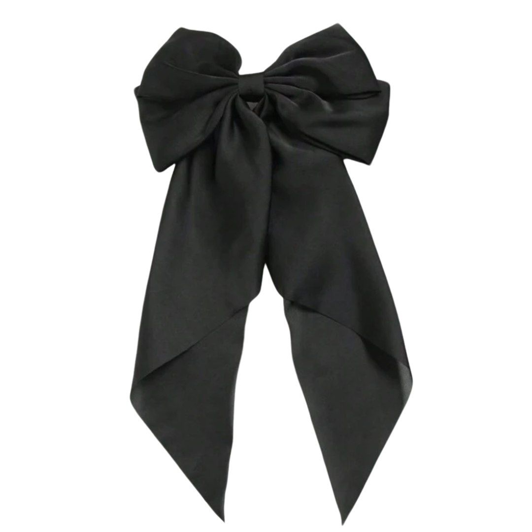 Satin Long Bow Clip