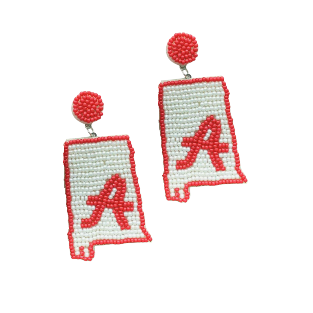 Beaded Alabama Earrings