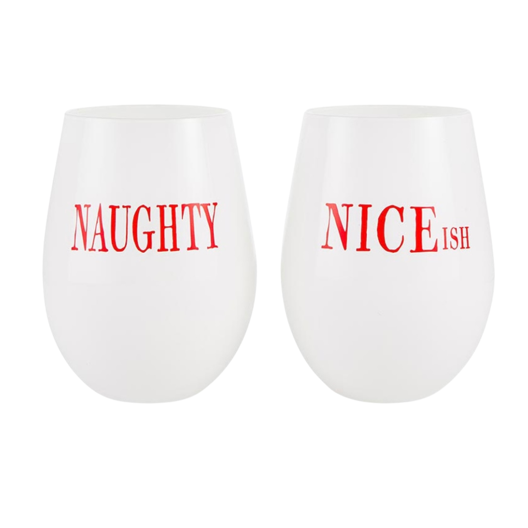 Naughty & Nice(ish) Glass Set of 2