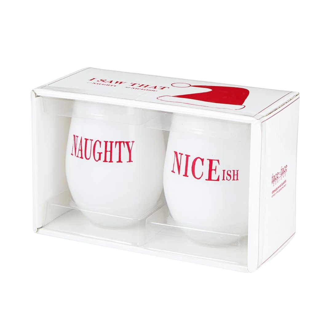 Naughty & Nice(ish) Glass Set of 2