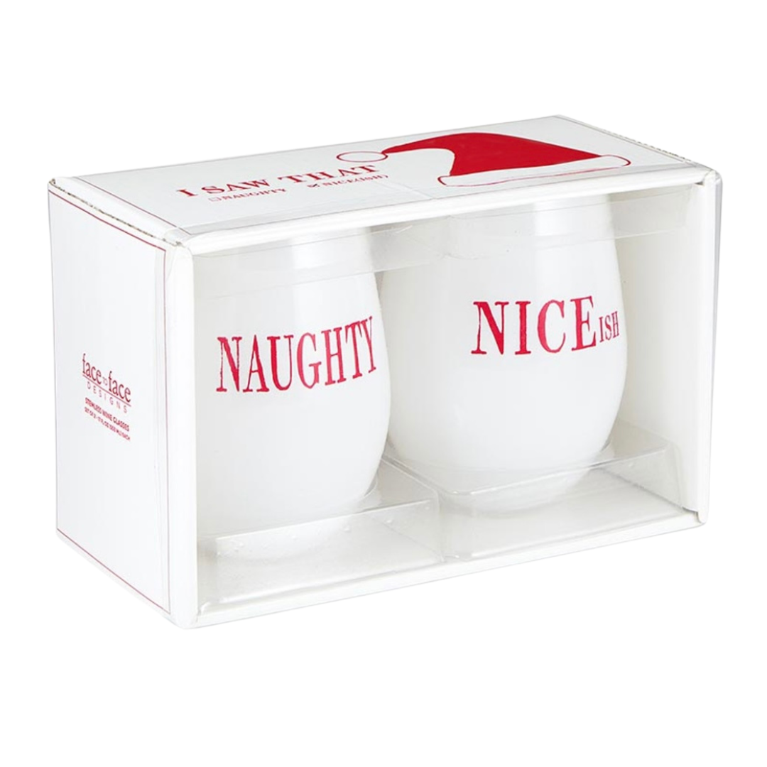 Naughty & Nice(ish) Glass Set of 2