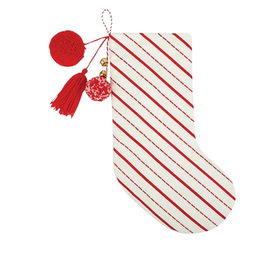 Embroidered Stocking - Red