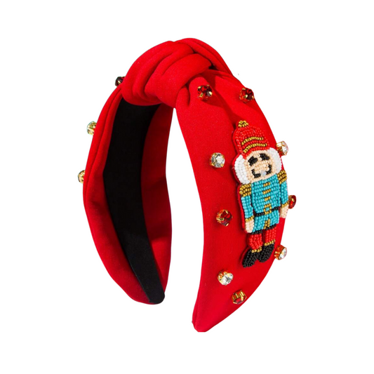 Nutcracker Beaded Headband - Red