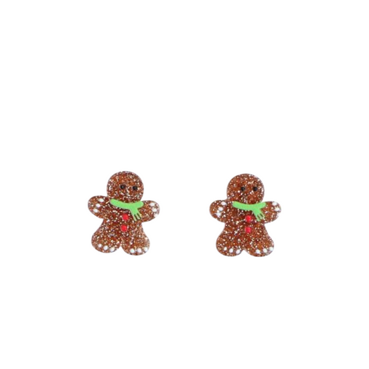 Gingerbread Man Stud Earrings