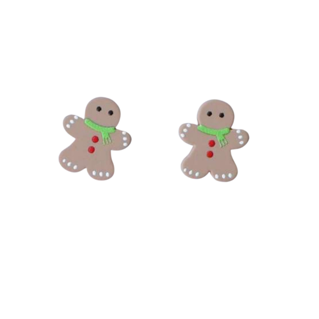 Gingerbread Man Stud Earrings