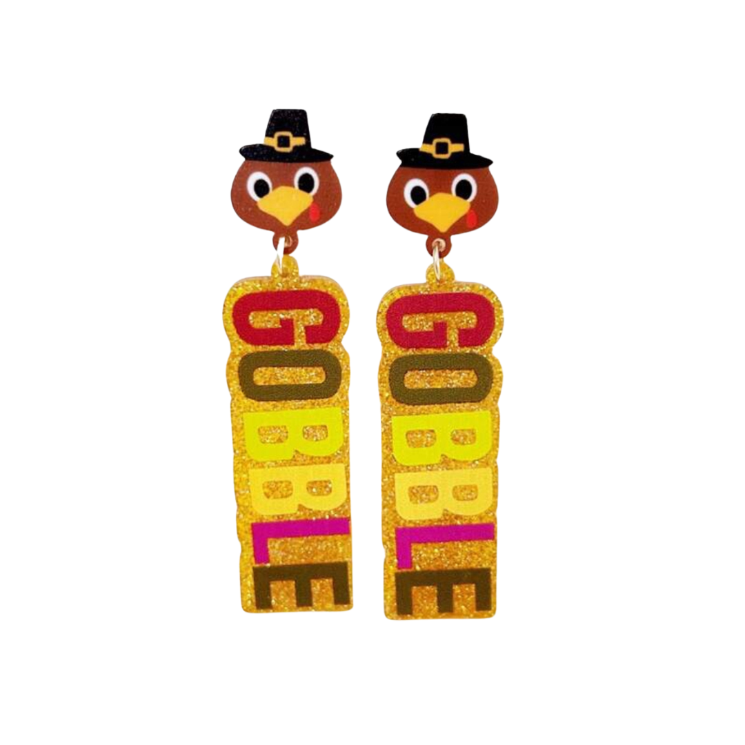 Gobble Gobble Thanksgiving Earrings